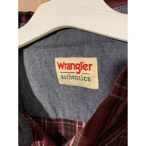 Wrangler Authentics Men’s 2XL Plaid Long sleeve Cotton Button Up - Picture 3 of 6